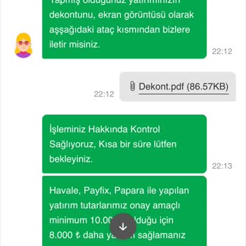 Yatırım Sonrası Hesaba Yansımayan Tutar Sorunu