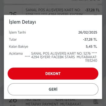 Hesabımdan İzinsiz 190 TL Çekildi: Çözüm Bekliyorum