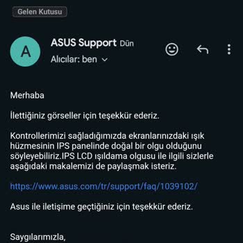 Laptopta Işık Sızması Sorunu Ve Yetersiz Müşteri Desteği