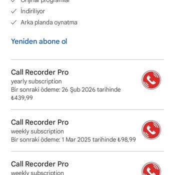 Acr Call Recorder: Kullanılamayan Hizmet İçin Yıllık Ücret Alındı!