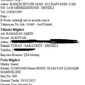 Grundig Çamaşır Makinesi Teslimat Ve Servis Sorunu