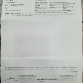 Citroen Jumper'da Aşırı Titreme Ve Artan Sorunlar