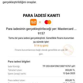 Temu'dan İptal Edilen Ürünlerin Para İadesi Neden Gelmiyor