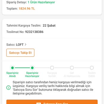 Trendyol'dan Sipariş Verdim, Cevap Yok!