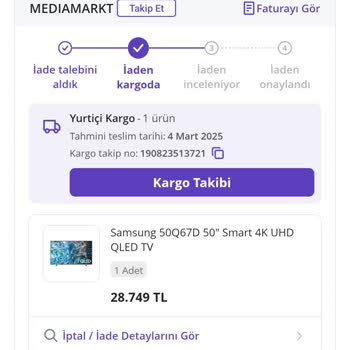Hayali Kargo Kabusu: TV Gelmedi, İade Süreci Başladı