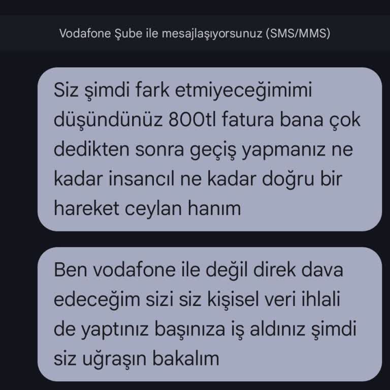 Vodafone Tarafından Yanıltıcı Tarifeye Geçiş Ve Müşteri Hizmetleri Sorunu