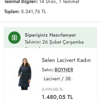 Boyner'den Siparişlerim Teslim Edilmiyor Ve Yanıltıcı Ürün Bilgisi