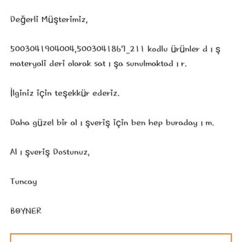 Boyner'den Siparişlerim Teslim Edilmiyor Ve Yanıltıcı Ürün Bilgisi