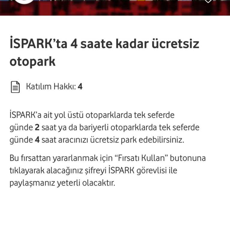 Kullanılmayan İspark Kodları Ve Vodafone'un Yanıltıcı Hizmeti