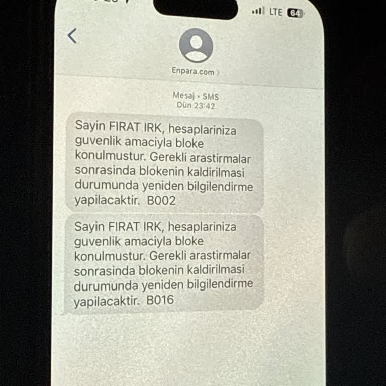 Enpara Hesabım Bloke Edildi: Acil Yardım Talebi