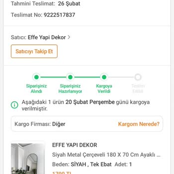 Teslimat Gecikmesi Ve İptal Edilen Sipariş