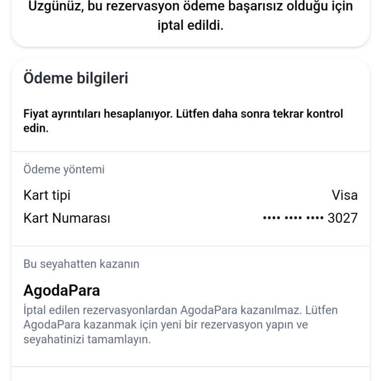 Agoda Rezervasyonunda Çifte Çekim Ve İletişim Sorunu