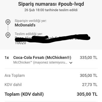 Yemeksepeti Siparişi Teslim Edilmedi, Ücret İadesi Yok