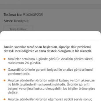 Trendyol'dan Aldığım Çantanın İade Sürecinde Mağduriyet Yaşıyorum