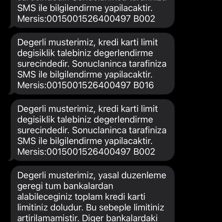 Kredi Kartı Limit Artışı Talebime Akbank'tan Ret