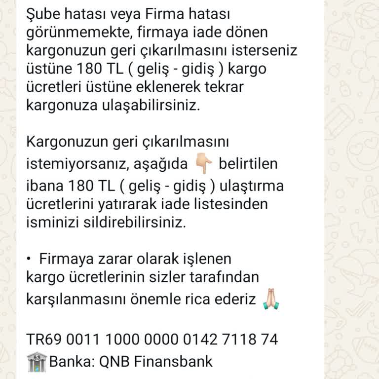 Kargo Bilgilendirme Eksikliği Ve Ek Ücret Talebi
