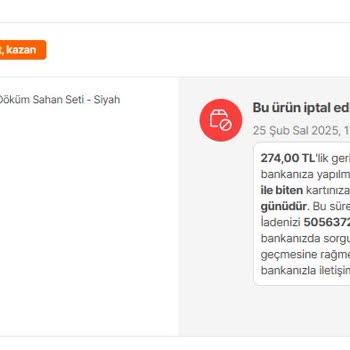Sürekli İptal Edilen Siparişler Ve Yetersiz Müşteri Hizmeti