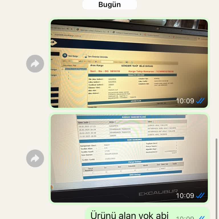 Aras Kargo Teslim Edilmemiş Paketi Teslim Edildi Gösterdi