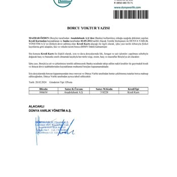 Anadolu Bankası'ndan Yasal Olmayan Takip Sorunu