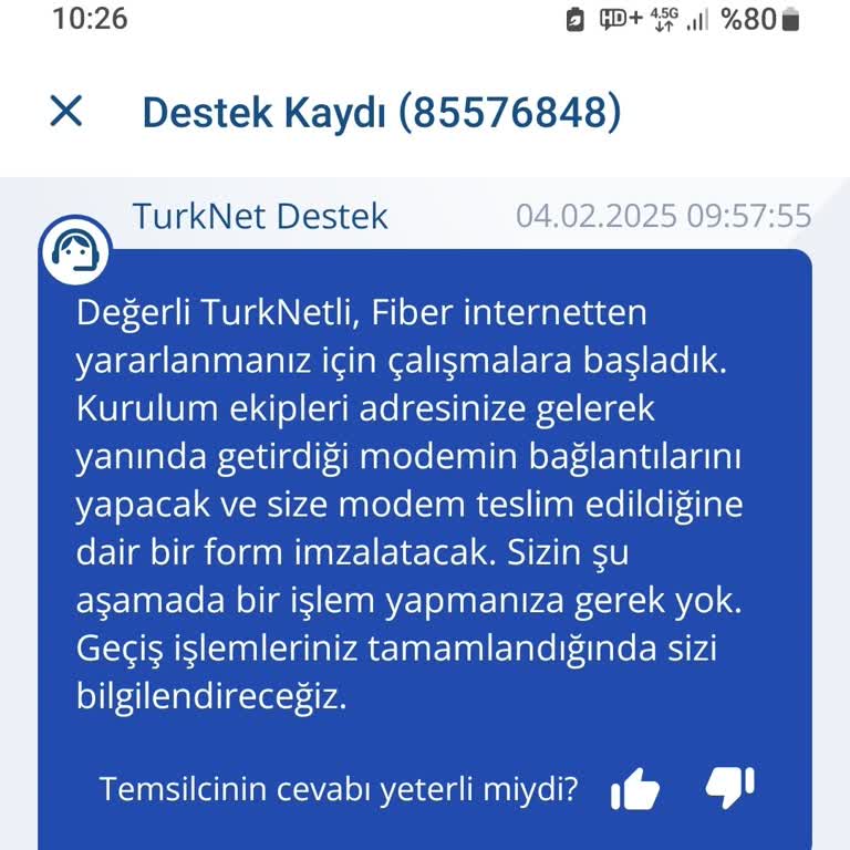 TurkNet Fiber Geçişinde Yaşanan Sorunlar Ve Yetersiz Müşteri Hizmetleri