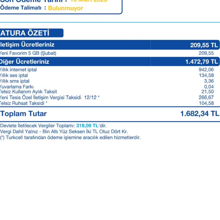 Turkcell'den Haksız Fatura: Kullanılmayan Hizmet İçin 1700 TL