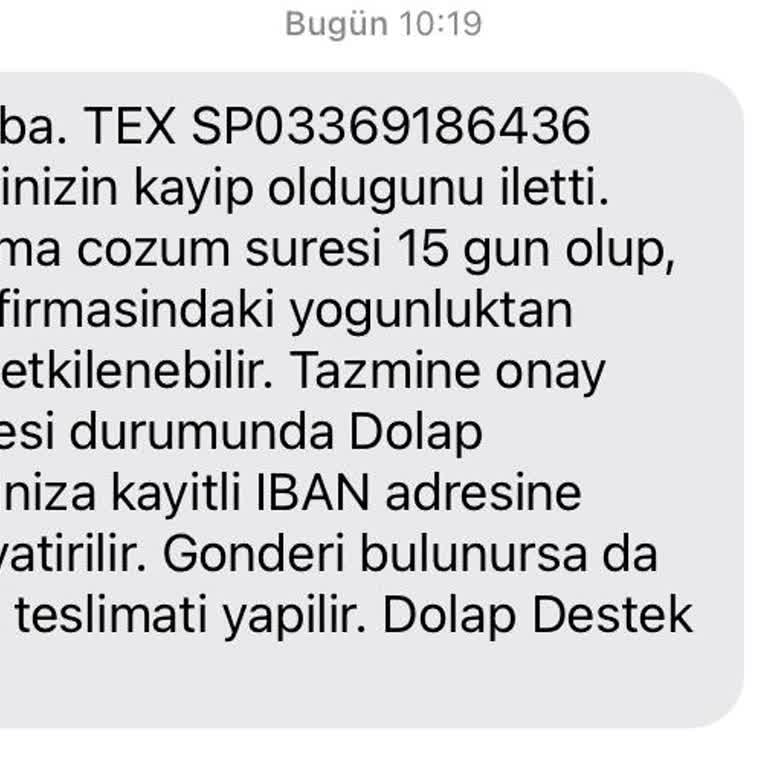 Kayıp Ürün Ve İade Talebi