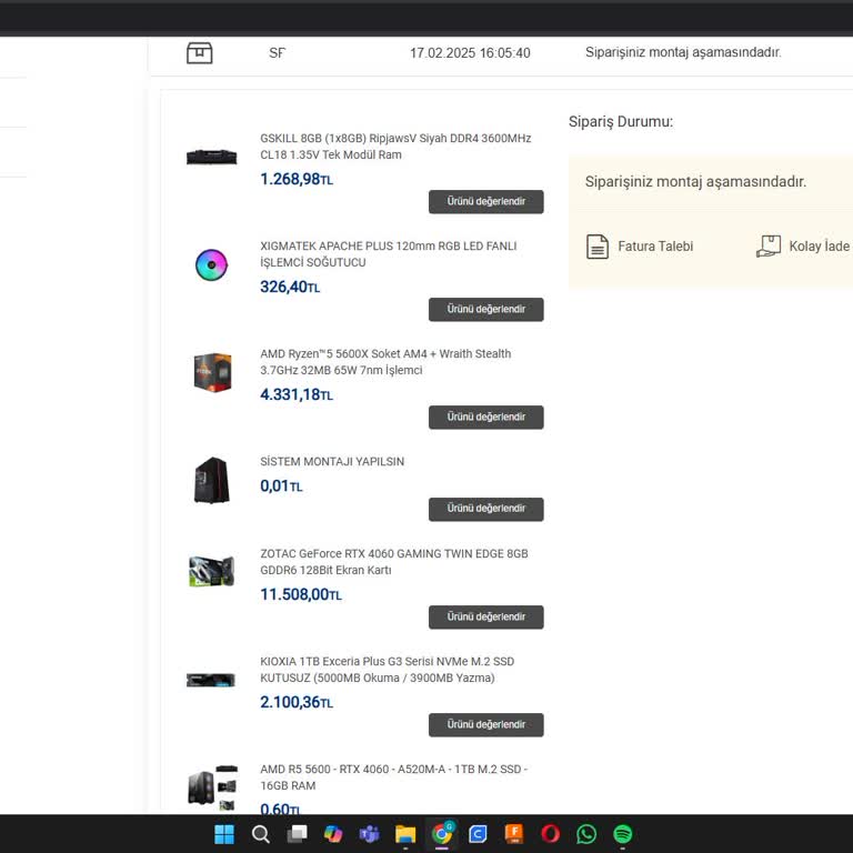 Vatan Bilgisayar'dan Eksik Ürün Ve İlgisizlik