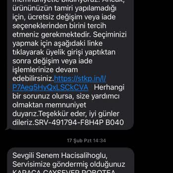 Karaca Çay Makinesi Arızası Ve Yanlış Ürün Değişimi