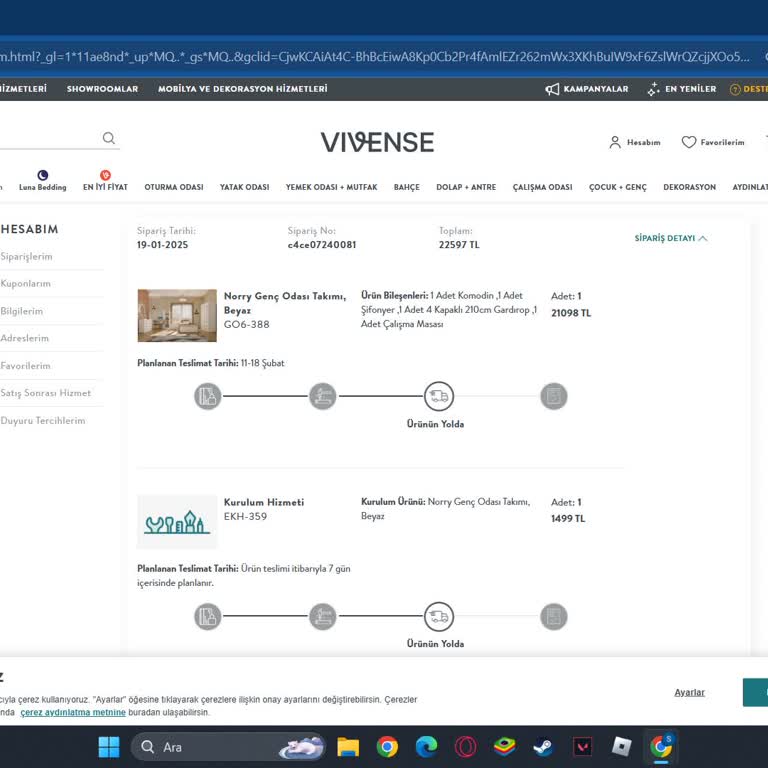 Vivense Teslimat Belirsizliği ve İade Talebi