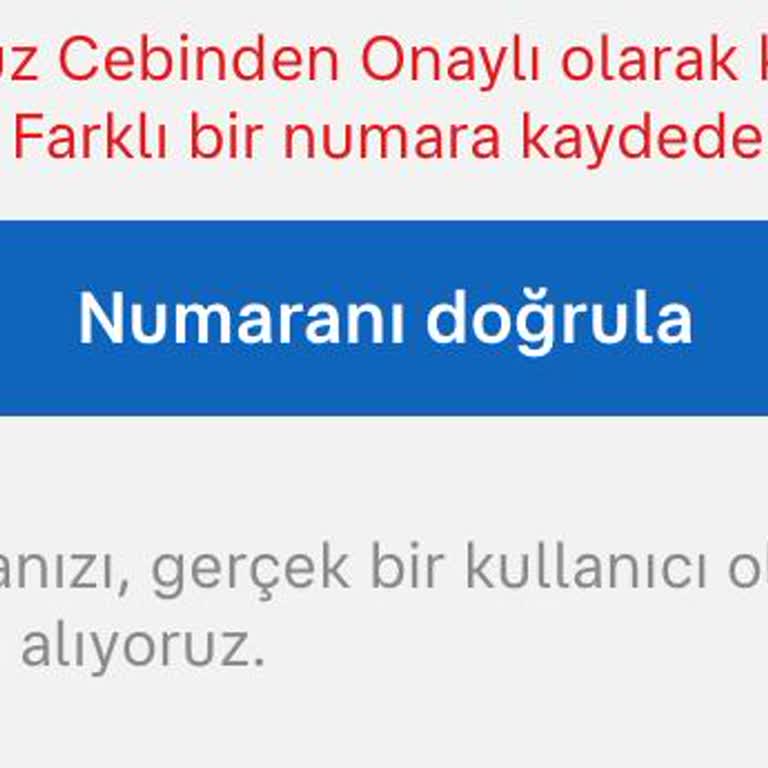 Sahibinden.com Telefon Numarası Onayı Sorunu