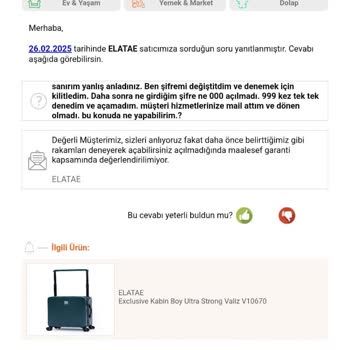 Kilitli Valiz Ve İlgisiz Müşteri Hizmetleri Sorunu