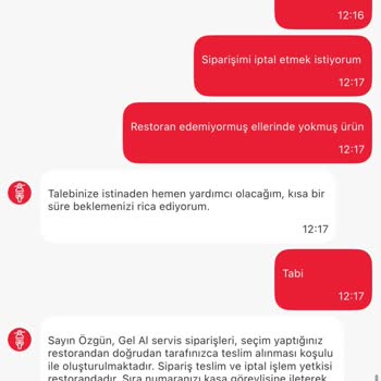 Burger King Siparişim İptal Edilmedi, İade Alamadım
