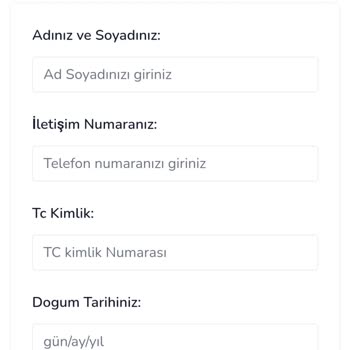 Kimlik Bilgilerimle Yapılacak İşlemler