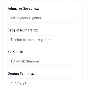 Kimlik Bilgilerimle Yapılacak İşlemler