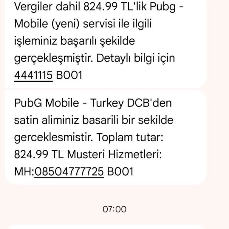 İzinsiz İşlem: PUBG Mobile Üyeliği