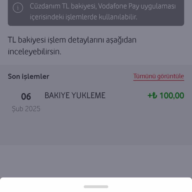 Vodafone Pay Cüzdan Yükleme Sorunu