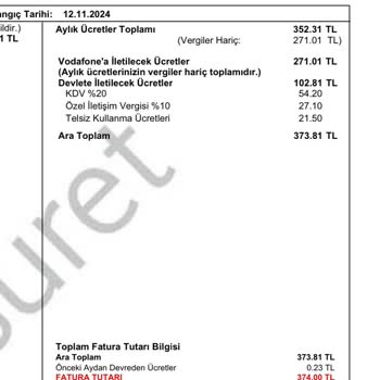 Vodafone Fatura Şaşkınlığı: Anlaşma Dışı Ücretlendirme
