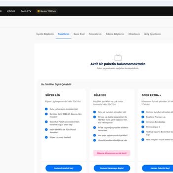 Maç Yayını İçin Aldığım Paket Çalışmıyor