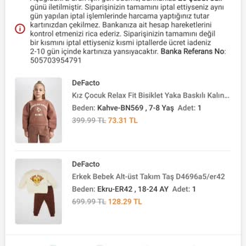 DeFacto'nun Sipariş İptali Ve Müşteri Mağduriyeti