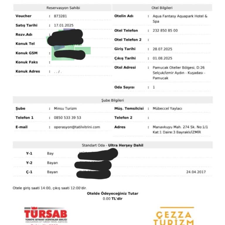 Yanıltıcı Rezervasyon Deneyimi: Minsu Firması Mağduriyeti
