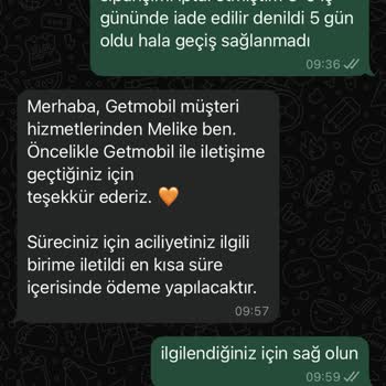 İptal Edilen Ürün İçin İade Bekleniyor