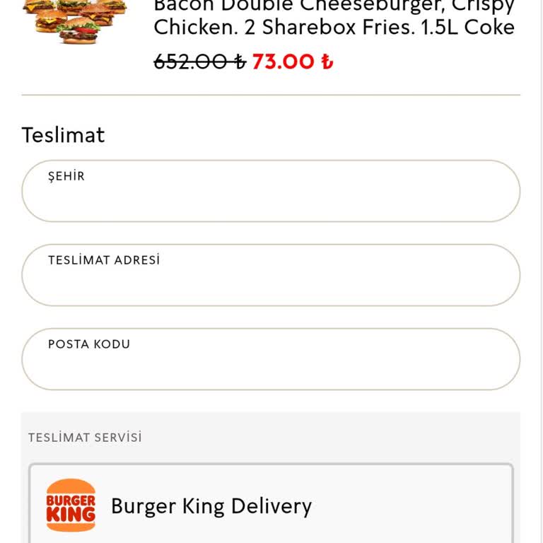 Burger King İndirimi: Alınan Para, Gelmeyen Sipariş