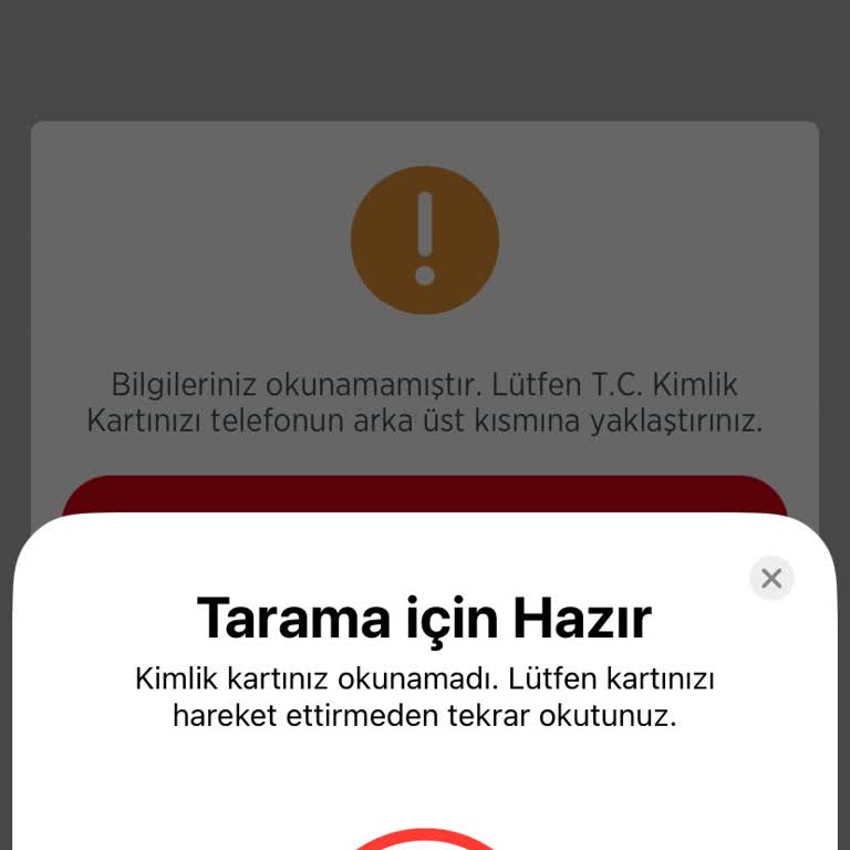 Ziraat Mobil Uygulaması Kimlik Okuma Sorunu