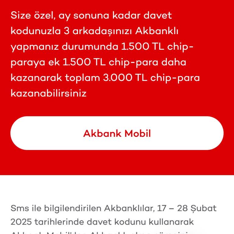 Chip Para Yüklenmedi: Akbank Kampanya Sorunu