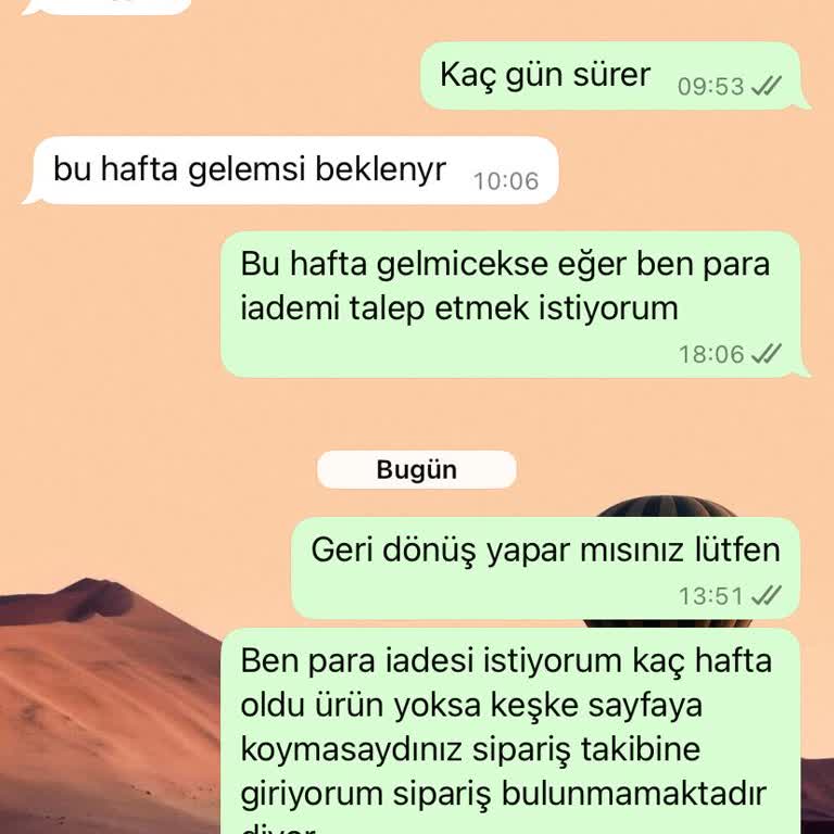 Elfida Modada Sipariş Ve İade Sorunu