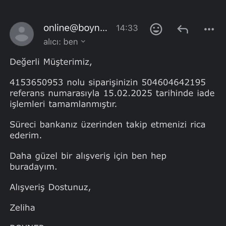 Boyner İade Etti Kredim Firması Kabul Etmiyor