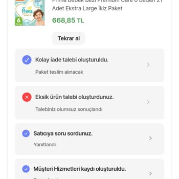 Yanlış Ürün Teslimatı Ve Hijyen Sorunları