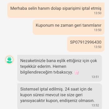 Dolap Kuponu Yanlış İptal Ve Mağduriyet