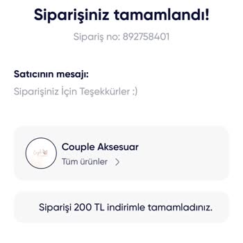 Shopier Couple Aksesuar Şikayeti
