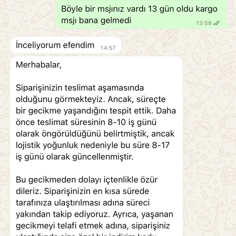 Sipariş Teslim Edilmiyor Ve İptal Edilemiyor